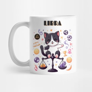 Libra Zodiac Cat Mug